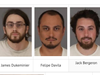 Three of the arrestees in which booking photos were available.