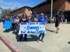Monday's peaceful protest at Beaumont Unified School District headquarters.