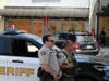 Deputies on hand for the June 3, 2020 protest against police brutality. Lake Elsinore, Calif.