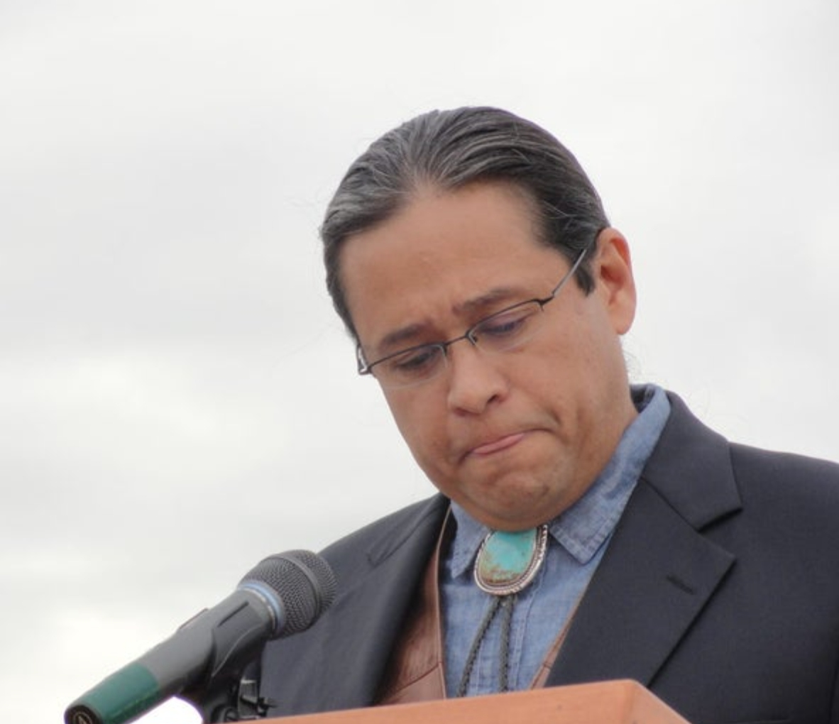 Pechanga Tribal Chairman Mark Macarro on Nov. 15, 2012 holding an impromptu news conference​ to announce the tribe had closed escrow on 365 acres of land that was the proposed site of the Liberty Quarry project.