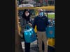 From left: Palm Desert City Council members Gina Nestande and Sabby Jonathan making PPE deliveries on El Paseo, Thursday, Jan. 28, 2021.