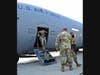 California National Guard Soldiers with the 250th Expeditionary Military Intelligence Battalion at March Air Reserve Base return home, March 14, 2021.