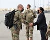 California National Guard Soldiers with the 250th Expeditionary Military Intelligence Battalion at March Air Reserve Base return home, March 14, 2021.