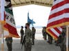 California National Guard Soldiers with the 250th Expeditionary Military Intelligence Battalion at March Air Reserve Base return home, March 14, 2021.