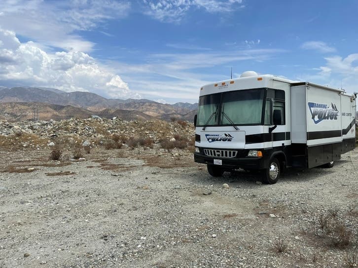 An incident command center set up by local officials at the crash site, Friday, July 30, 2021. 