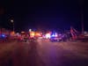 Crews at the scene earlier Tuesday morning.