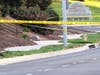 The investigation scene Tuesday in Murrieta.