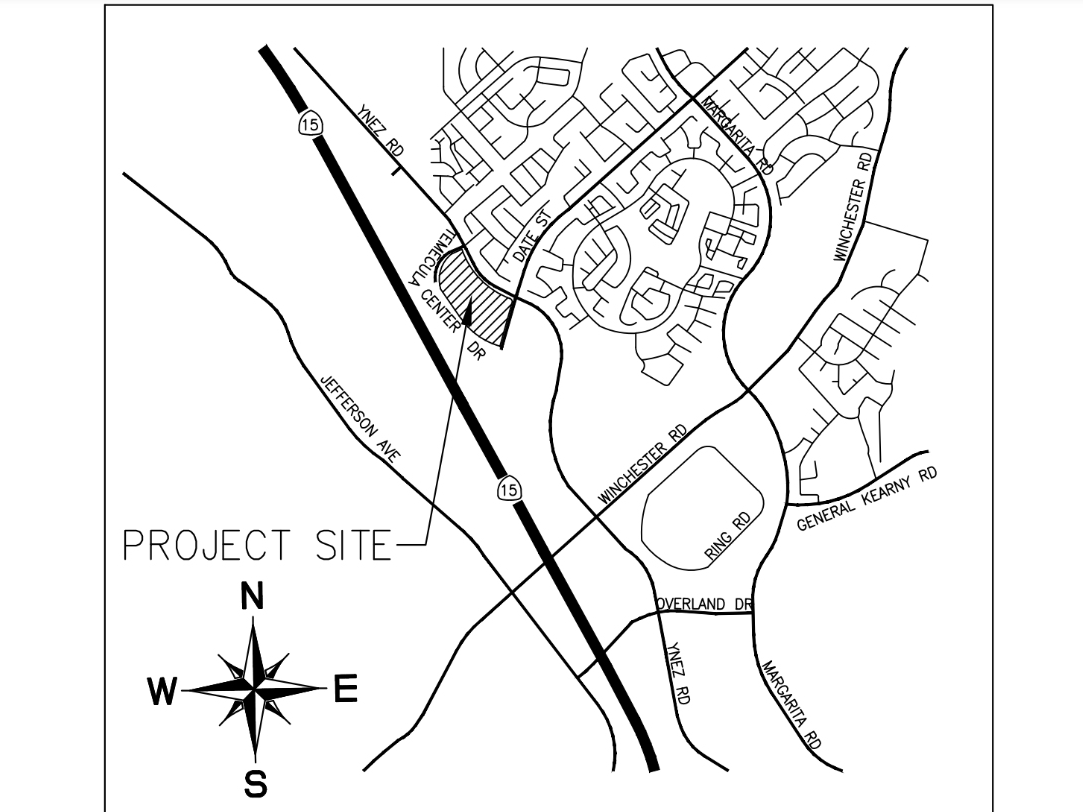 A map showing the project area.