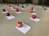 Apples and notes allegedly placed by Beaumont Unified School District teachers who are against the state's health mandates. The items were placed as part of the Nov. 15 school walkout.