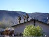 Firefighters at the scene.