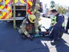 The family dog was rescued from the blaze.