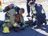 The family dog was rescued from the blaze.