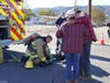 The family dog was rescued from the blaze.