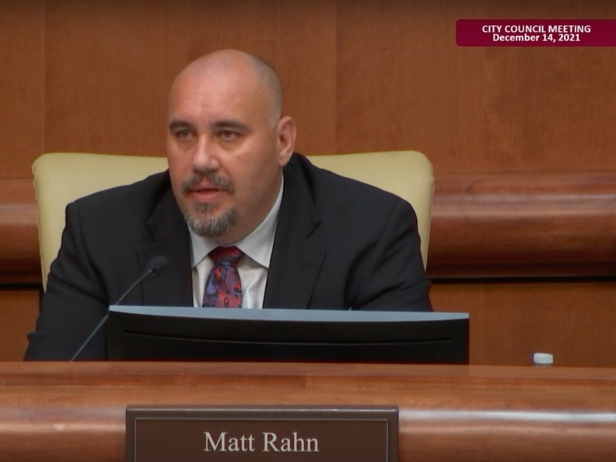 Rahn during the Dec. 14, 2021, Temecula City Council meeting.