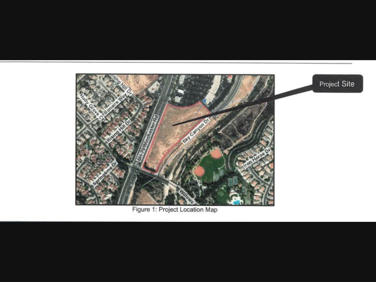 The proposed project includes construction of five buildings on approximately 11 acres along Winchester Road in unincorporated area. 