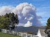 The smoke plume from the Jim fire viewed from La Cresta in unincorporated Murrieta as seen Wednesday afternoon.
