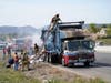 The trash truck fire in Murrieta.