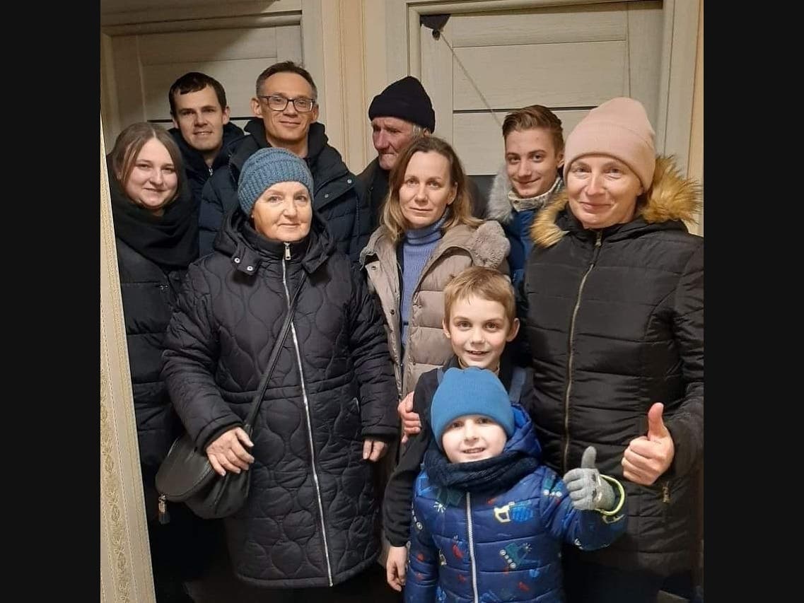 A family in Ukraine that was transported out of immediate harm's way with help from donations rallied by Nancee Tegeder of French Valley.