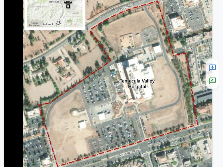 The space inside the red outline shows the proposed expansion area.