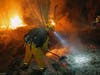 Murrieta Fire & Rescue crews tackle the fires that began shortly before 9 p.m. Sunday.