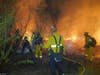 Murrieta Fire & Rescue crews tackle the fires that began shortly before 9 p.m. Sunday.