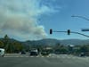 The fire burning Tuesday on the Santa Rosa Plateau, west of Murrieta city limits.