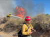 Crews battle the Volcano Fire, Tuesday, July 7, 2026.