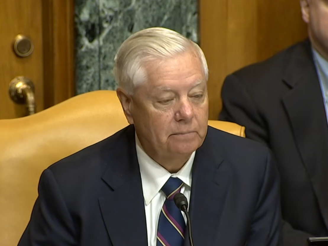 Sen. Lindsey Graham chairs a June 2026 budget committee hearing.
