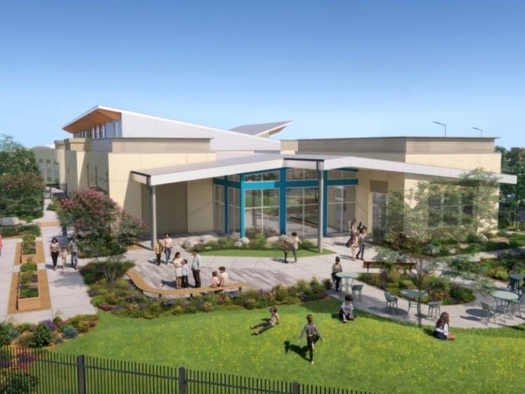 An artist's rendering of the expanded Murrieta Public Library.