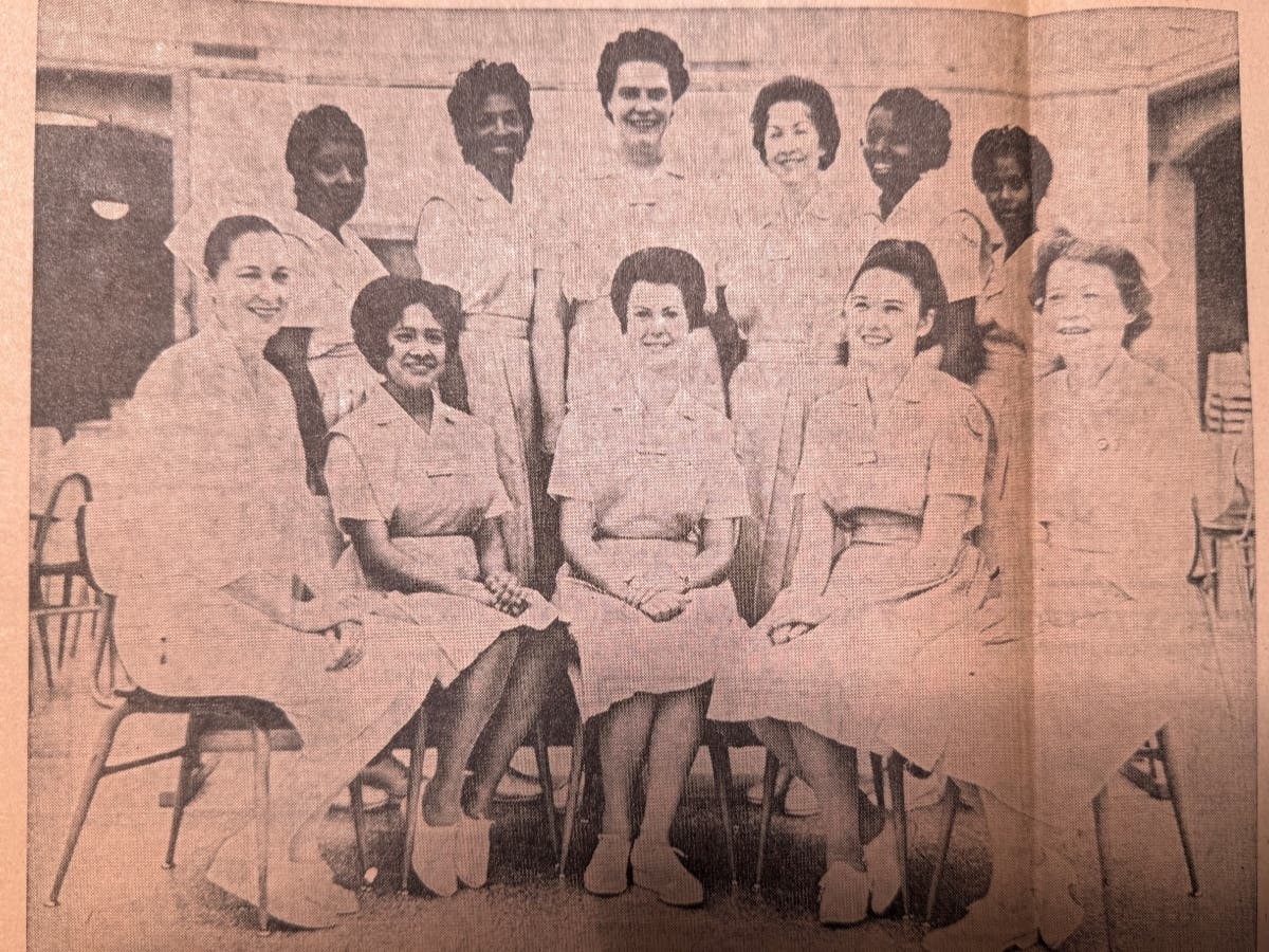 Members of the College of the Desert's first nursing class.