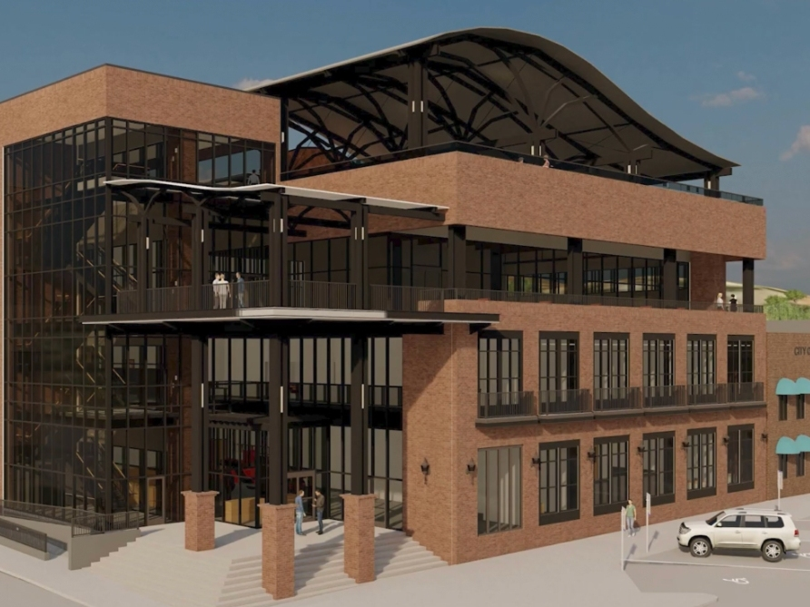 An artist's rendering of the new Lake Elsinore Civic Center at the corner of Main Street and and Graham Avenue in historic downtown.