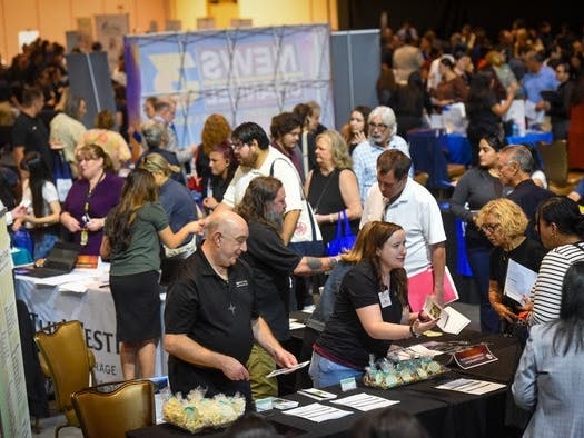 Job seekers and employers converge at the 31st Valley-Wide Employment Expo at Fantasy Springs Resort Casino in Indio.