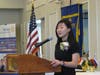 Gabriella Lee of Doylestown, a junior at Central Bucks West HS, delivered her winning essay at the event. 