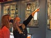 Leah Smith, Visitor Experience Manager, points out features of Glencairn Museum’s Sacred Adornment: Jewelry as Belief in Ancient Egypt exhibition to one of the Museum’s tour guides.