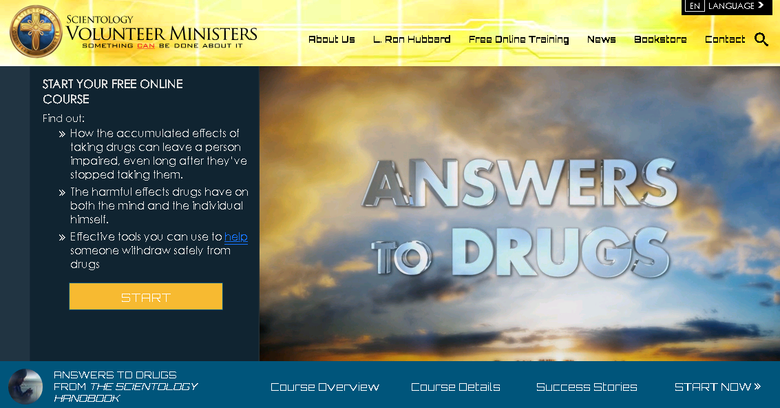 THE SCIENTOLOGY VOLUNTEER MINISTERS FIGHT DRUG PROBLEMS DURING... - Vimarsana News